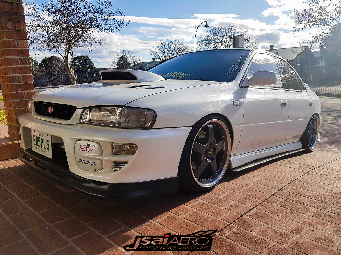 SUBARU GC8 WRX STI IMPREZA SIDE SKIRT EXTENSIONS JSAI AERO